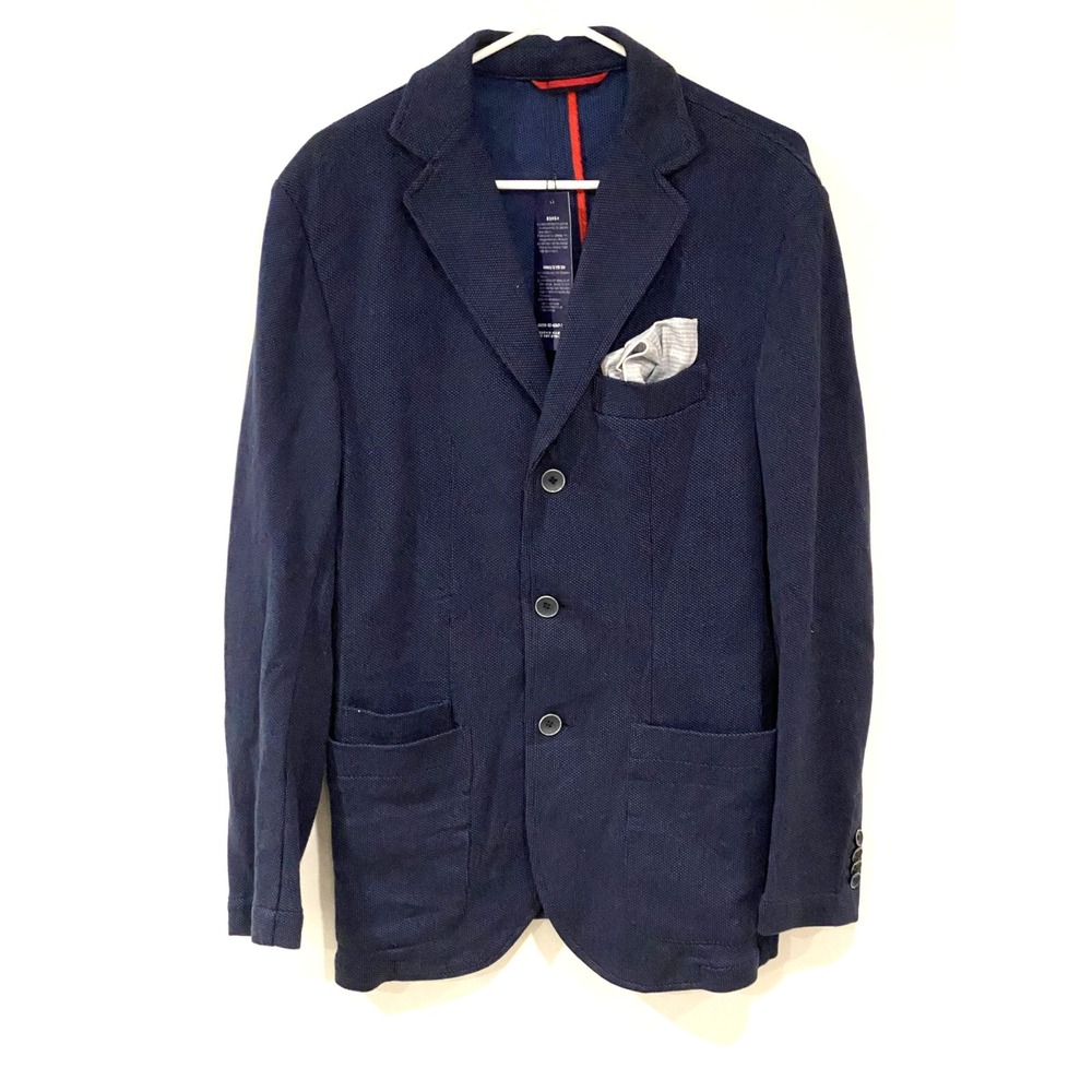 Men's Blazer La Catenella 100% Cotton Navy Blue Brand New W/Tags Size Large